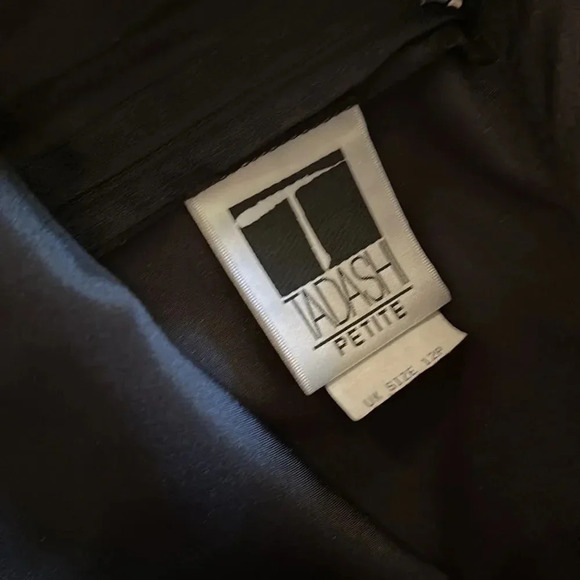 Tadashi sz 12P black shiny formal skirt gorgeous great pre owned condition - Picture 3 of 7